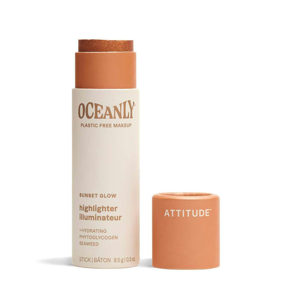BIO SPECTRA ATTITUDE Oceanly Lightweight Highlighter Stick Titanium Dioxide Free EWG Verified Plastic Free Vegan & Cruelty free Makeup