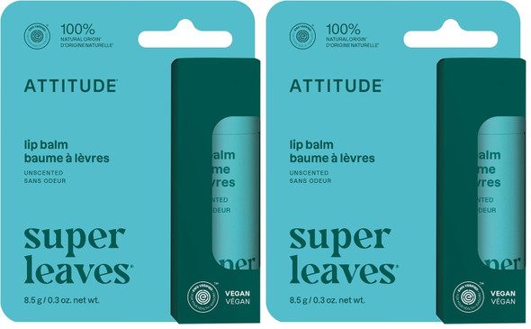 BIO SPECTRA ATTITUDE Lip Balm Fragrance Free Hydrating Care for Dry Lips Shea Butter with Coconut & Castor Oils