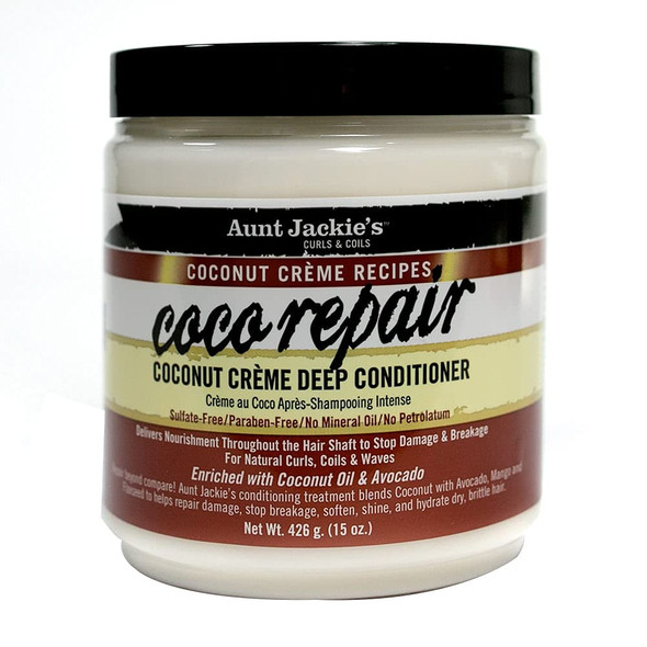 Aunt Jackie's Coconut Crème Recipes Curl Boss Coconut Curling Hair Gel for Natural Curls