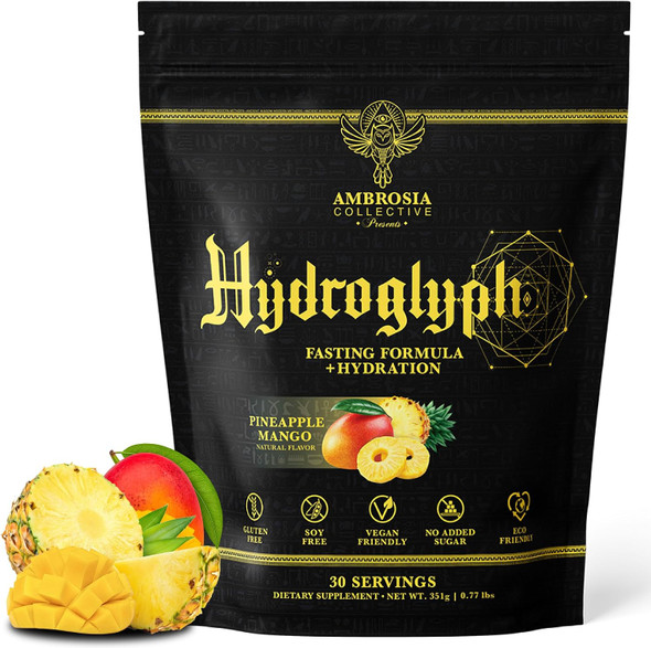 Ambrosia Fasting Electrolytes Powder | EAA Amino Acids, BCAA & HMB | Sugar Free Hydration with Coconut Water | Vegan, Gluten Free | 30 Servings