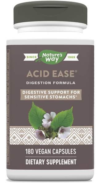 Nature's Way Acid-Ease, digestion formula for sensitive stomachs, 180 Capsules