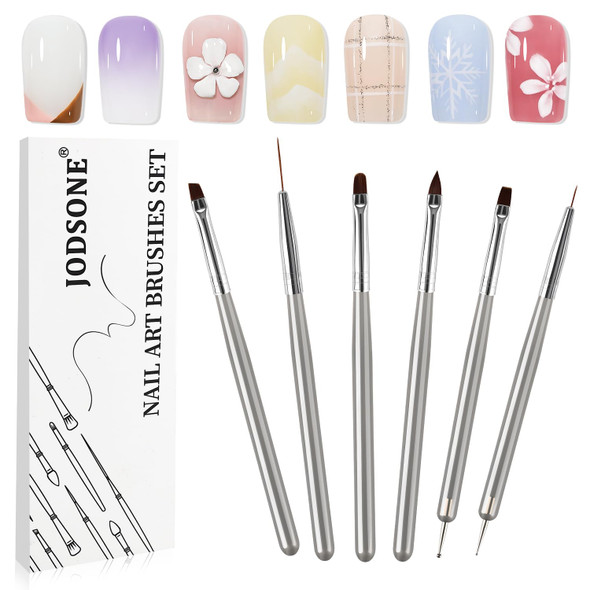 JODSONE 32Pcs Nail Art Brushes kit,Nail Art Tool Set,Dotting Tools,French Manicure,Dust Brush,Striping Brushes for Long Lines,Drawing Pen Painting Pen for Gel Polish Design Supply