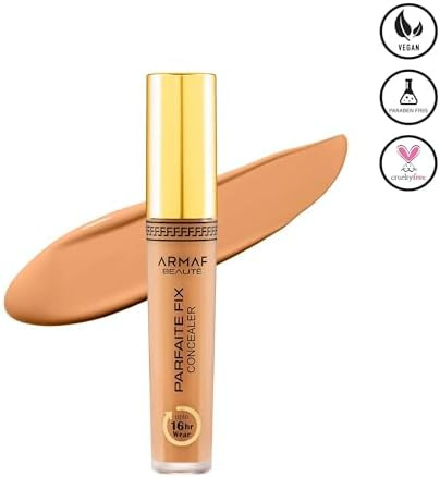 Armaf Beauté Parfaite Fix – Concealer, Medium-Buildable Coverage, Lasts Up to 16 Hours, 6 Shades for Fair/Medium/Deep Tones | Sand