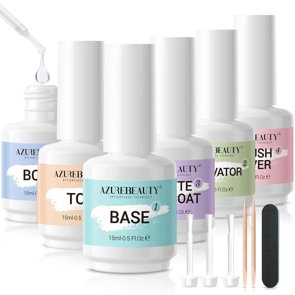 AZUREBEAUTY Dip Powder Nail Kit Starter Glitter Purple Nude Brown 8 Colors  30 Pcs with Nail Swatch Sticks Dipping Powder Liquid Set