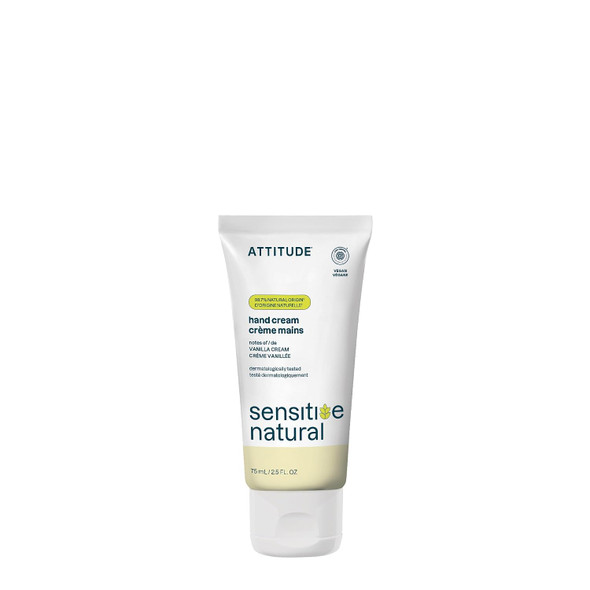 ATTITUDE Hand Cream for Sensitive Skin with Oat, EWG Verified, Dermatologically Tested, Vegan, 2.5 Fl Oz