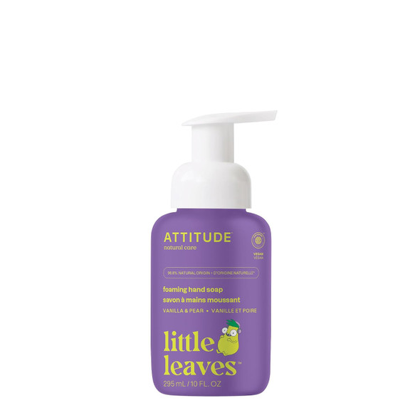ATTITUDE Foaming Hand Soap for Kids, EWG Verified, Dermatologically Tested, Plant- and Mineral-Based Ingredients, Vegan, 10 Fl Oz