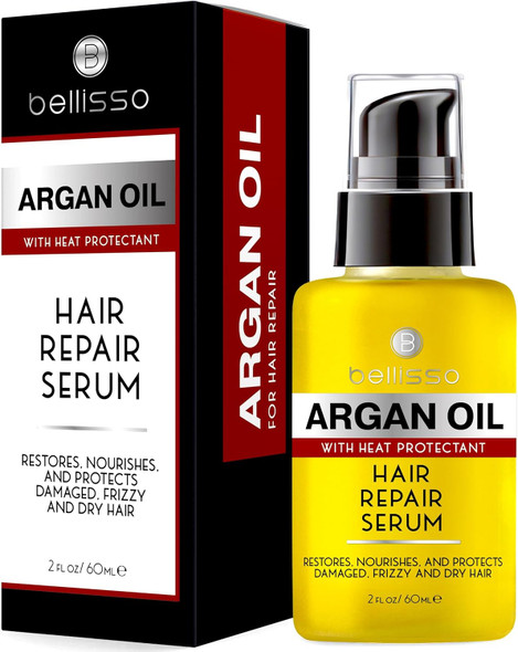 BELLISSO Biotin Hair Thickening Serum for Men and Women Intense Strengthening Treatment Product with Natural Botanical Oil Blend to Help Boost Thin Hair Repair Thinning Hair