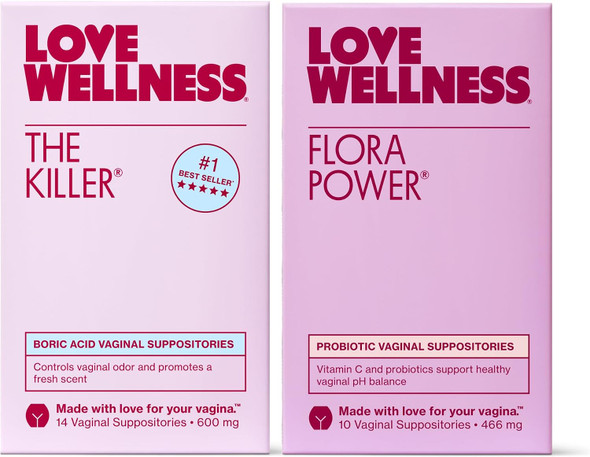 Love Wellness  600mg Boric Acid Vaginal Suppositories  For internal use Fragrance free paraben free Individually wrapped for freshness Capsule shaped design Women’s wellness