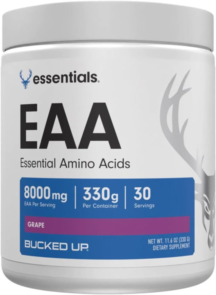 Bucked Up Essential Amino Acids  EAA Powder  Easy Mix Non Clumping Formula for Pre Intra Workout