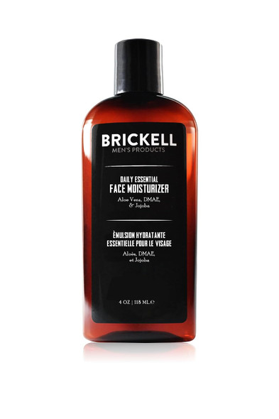 Brickell Men's Daily Essential Face Moisturizer for Men, Fast-Absorbing Face Lotion with Niacinamide, Green Tea, and Hyaluronic Acid, 4 Ounce, Unscented