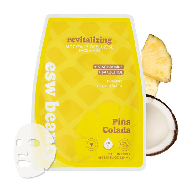 ESW Beauty Mocktail Face Mask Set Korean Skin Care  C Face Masks for Hydrating Revitalizing & Calming