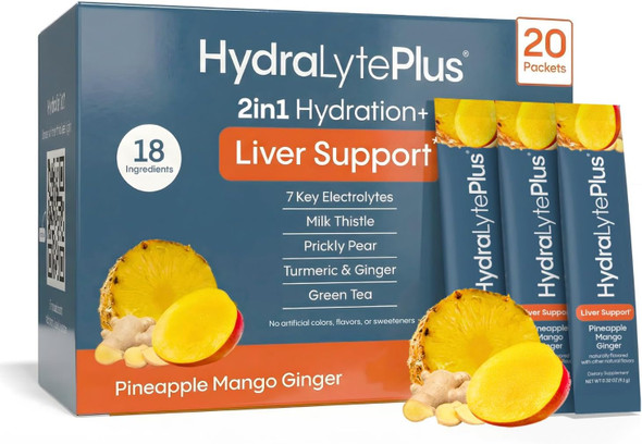 Hydralyte Liver Support + Electrolytes Milk Thistle Drink