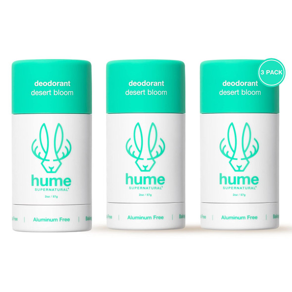 Hume Supernatural Probiotic Roll On Deodorant Aluminum Free & Plant Based Gentle on Sensitive Skin