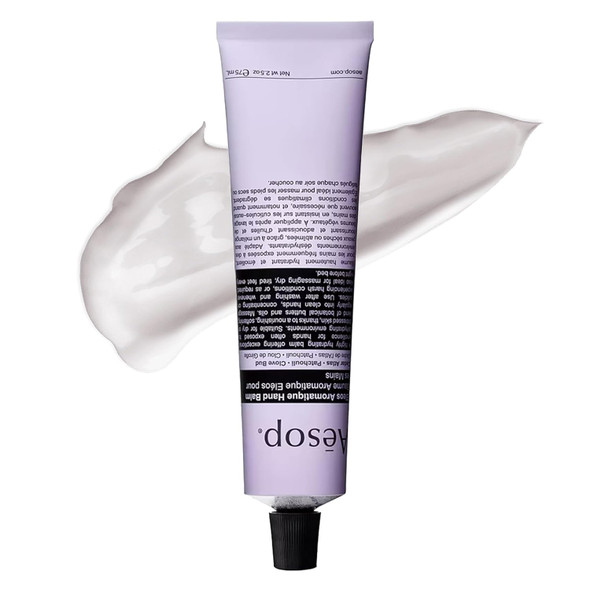 Aesop Resurrection Aromatique Travel Size Hand Balm | Lotion with Sweet Almond and Macadamia Nut to Nourish Dry Hands | 2.4 oz / 75mL