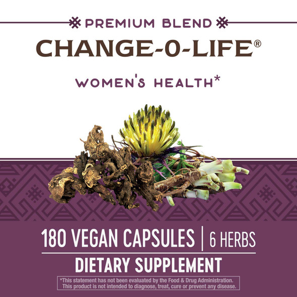 Nature's Way Change-O-Life, Women's Health, 6 Herb Blend, Dietary Supplement, 180 Capsules