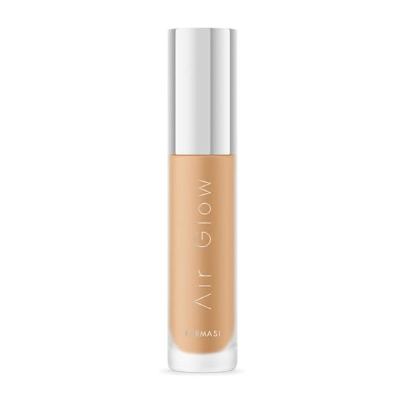 FARMASi Air Glow Foundation Lightweight Liquid Formula with Hyaluronic Acid for Dewy Natural Looking Radiance  Buildable Coverage Non Comedogenic 1 fl oz N13
