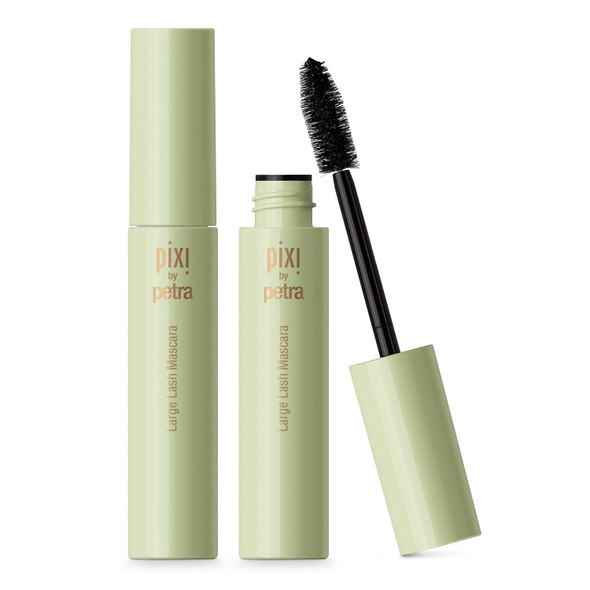 Pixi Large Lash Mascara | Extreme Volume & Lengthening Mascara with Vitamin E, Panthenol & Bamboo | Smudge-Proof & Water-Resistant | Buildable & Clump-Free | 0.4 fl oz