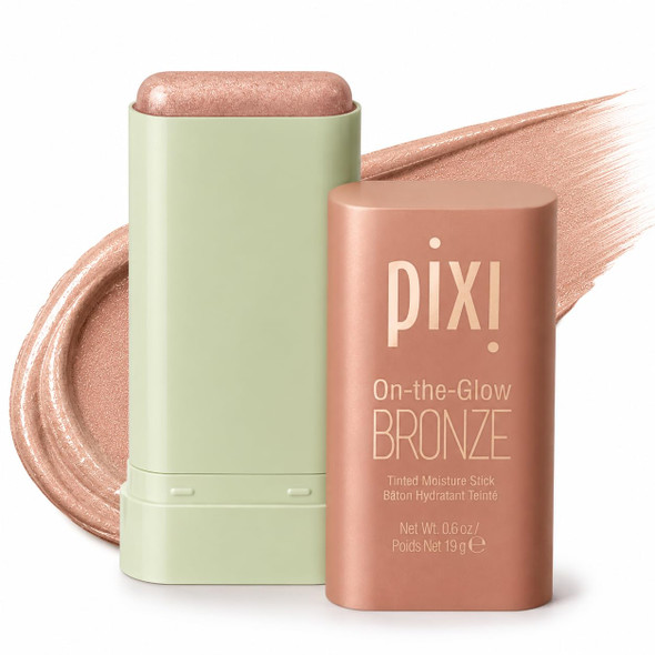Pixi On-The-Glow Bronzer Stick | Cream Bronzer and Contour | Luminous | Soft Glow bronzer and contour stick for face and body, blends with fingertips for a warm sunkissed glow