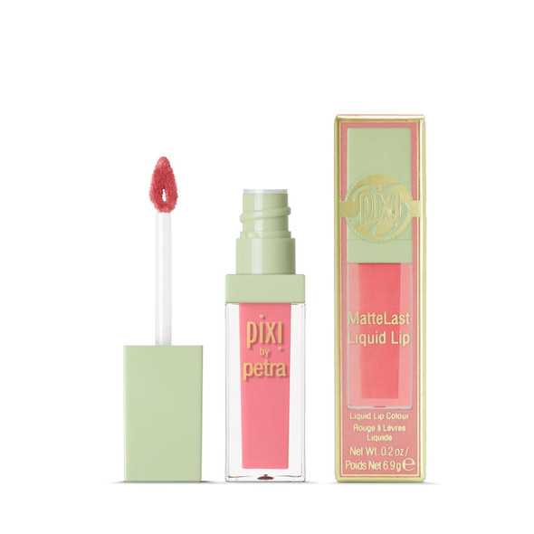 Pixi Beauty MatteLast Liquid Lip | Long-Wearing Matte Lip Color with Rosehip Oil | Hydrating & Comfortable | Precision PixiPetal Applicator | 0.24 oz/6.9 g