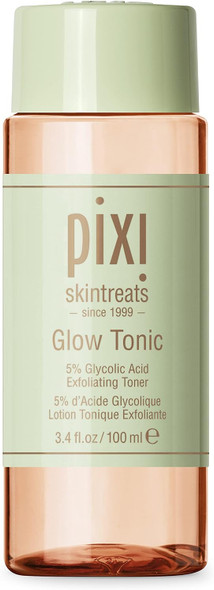 Pixi Glow Tonic Exfoliating Face Toner with 5% Glycolic Acid, Ginseng and Aloe Vera, Alcohol-Free Pore-Refining Toner for Radiant Skin