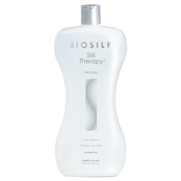 BioSilk Silk Therapy Original, Reconstructing Treatment For Adding Shine & Helping Prevent Split Ends, Sulfate, Paraben, & Cruelty-Free