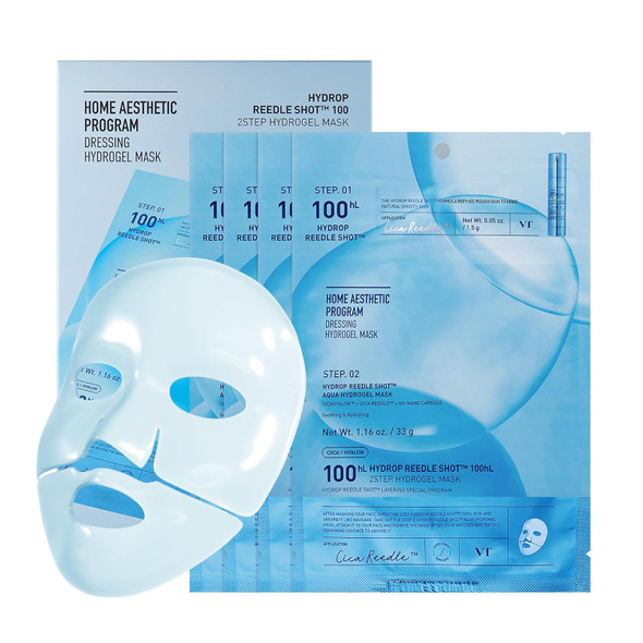 VT COSMETICS  100 2-Step Hydrogel Mask  Intensive Glowing  Exosome Glutathione Overnight Melting Mask  Korean Facial Mask