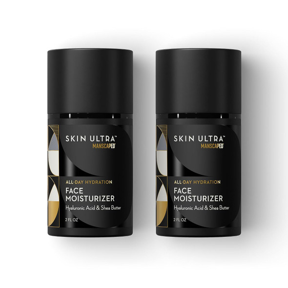 MANSCAPED® Skin Ultra™ Face Moisturizer - Men's Daily Hydrating Skincare Lotion Infused with Hyaluronic Acid, Vitamin E & Shea Butter, Non-Greasy, Fast Absorbing