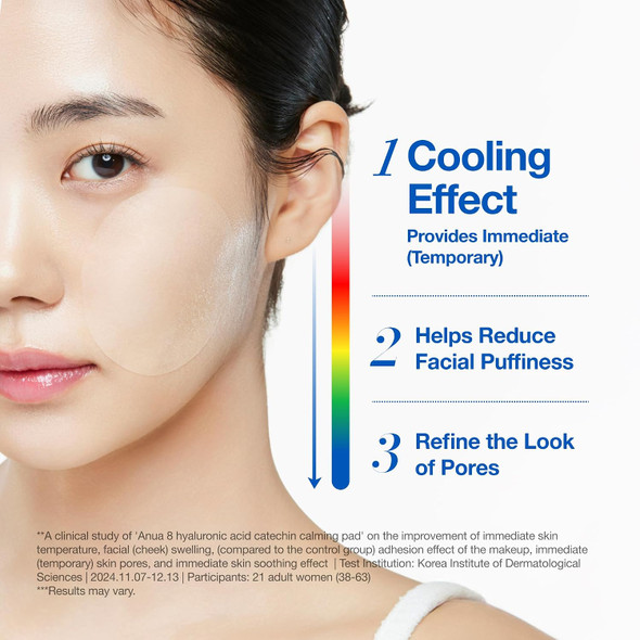 Anua 8 Hyaluronic Acid Catechin Calming Pad, 110 Pads | Hydrating & Cooling Toner Pad for Face, Daily Exfoliating Pad, Pore Care & Even Skin Texture, Makeup Prep for All Skin Types
