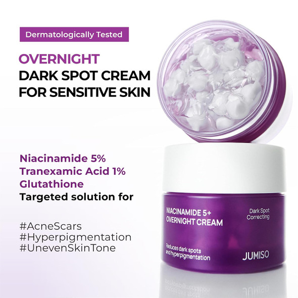 JUMISO Niacinamide Overnight Sleeping Mask, Capsule Cream (50ml/1.69 fl oz)