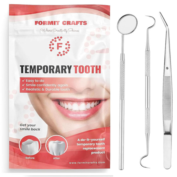 Formit Crafts Thermoplastic beads for teeth repair for DIY Tooth Filling  Moldable Thermal Beads for Teeth Repair  Ideal for Chipped Cracked Teeth  Realistic and Durable