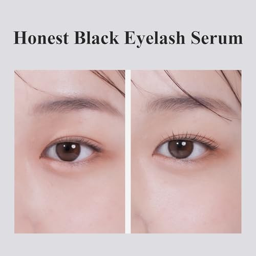 BENTON Honest Black Eyelash Serum | 0.27 fl. oz. - Tinted Lash Serum | Eyelash Serum To Grow Lashes | For Thicker & Fuller Lashes | Korean Makeup | Korean Skin Care | Nourishing 3 Peptides Complex