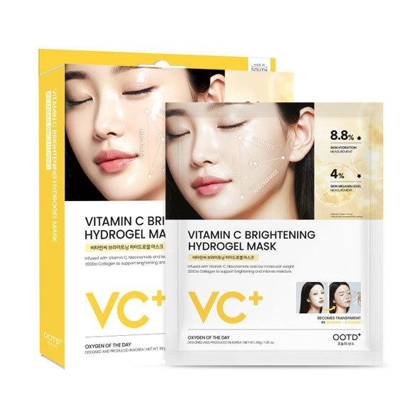 #OOTD Vitamin C Radiant Overnight Hydrogel Face Mask 5EA | Vitamin C hydrogel mask with Glutathione & Collagen, boosts elasticity & delivers a radiant glow, Korean Skin Care