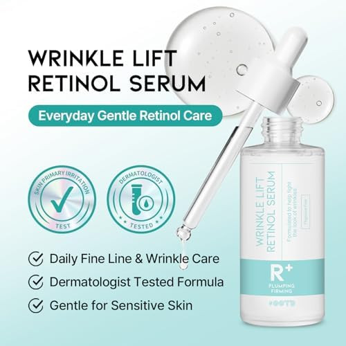 #OOTD Retinol Serum for Anti-Aging&Wrinkles, 1.69 fl oz | Korean Skincare | Wrinkle lift Retinol face serum; Vitamin A boosts natural collagen production, smooths fine lines & revives youthfulness