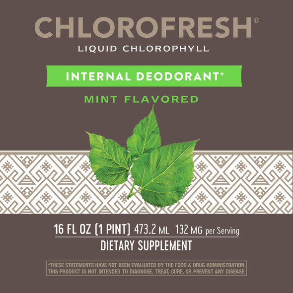 Nature's Way Chlorofresh, Liquid Chlorophyll Concentrate, Internal Deodorant*, Supports Detoxification Pathways*, Mint Flavor, 16 Fl. Oz