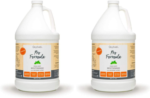 Oxyfresh Pro Formula Fresh Mint Mouthwash Patented Zinc Mouthrinse for Fresh Breath Healthy Gums and Bad Breath Treatment for Adults  Dye Fluoride and Alcohol Free