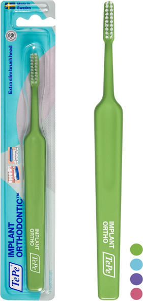 TePe Implant Orthodontic Soft Toothbrush ñ Extra Narrow Brush Head Thin Neck
