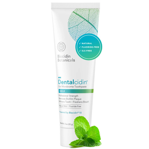 Biocidin Dentalcidin Oral Care System  Fluoride Free Toothpaste and Oral Rinse  Plant-Based  Professional Strength Mouth Wash and Toothpaste for Adults