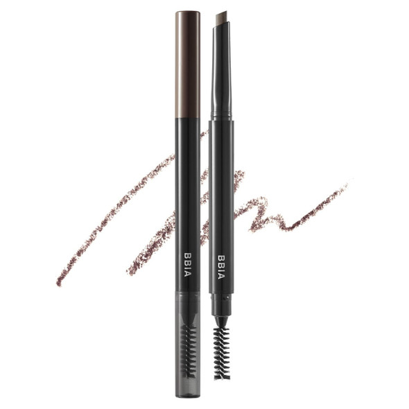 BBIA Last Auto Eyebrow Pencil 5 Colors – No Sebum Brow Definer Retractable Pencil with Dual-Sided Brush Waterproof Longlasting Shape & Define & Fill Eye Brow Vegan Korean Makeup