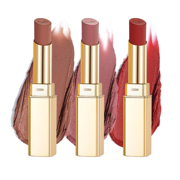 Oulac Pink Nude Matte Lipsticks for Women Silky Velvet Matte Lipstick Soft Smooth Texture