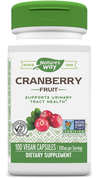 Nature's Way Premium Herbal Cranberry Fruit 930 mg per serving, 100 Capsules