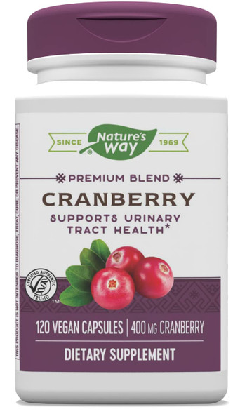 Nature's Way Premium Potency Standardized Cranberry 90% Fruit Solids, 400 mg per serving, 120 VCaps