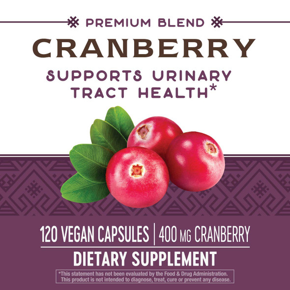 Nature's Way Premium Potency Standardized Cranberry 90% Fruit Solids, 400 mg per serving, 120 VCaps