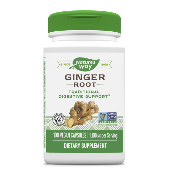 Nature's Way Premium Herbal Ginger Root, 1,100 mg per serving, 100 VCaps