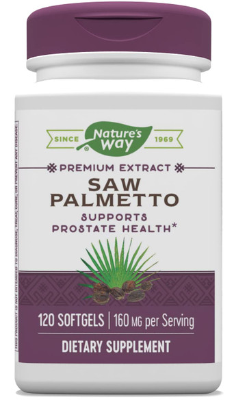 Nature's Way Saw Palmetto Standardized Extract Prostate Health, 160 mg per serving, 120 Softgels