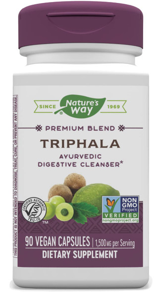 Nature's Way Triphala Capsules, Premium Extract, Dietary Supplement, 90 Count