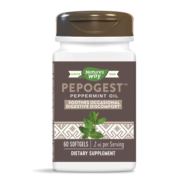 Nature's Way Pepogest Peppermint Oil 60 Softgels. (Pack of 1)