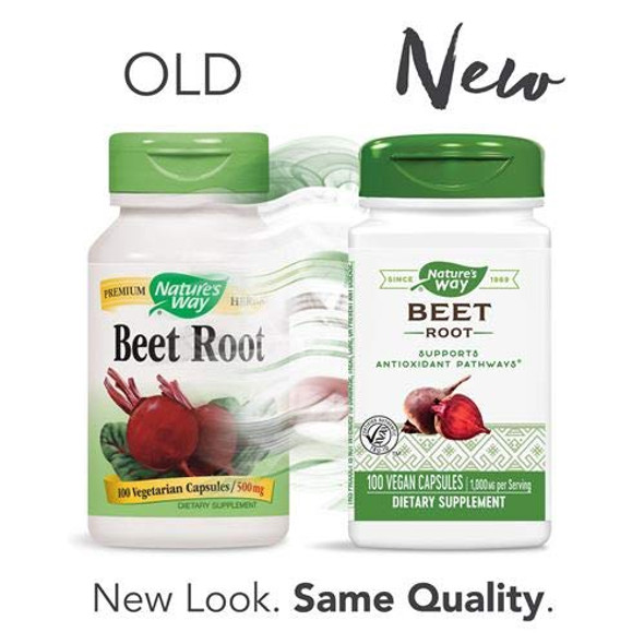 Nature's Way Beet Root 500 mg, 100 Capsules, Pack of 2