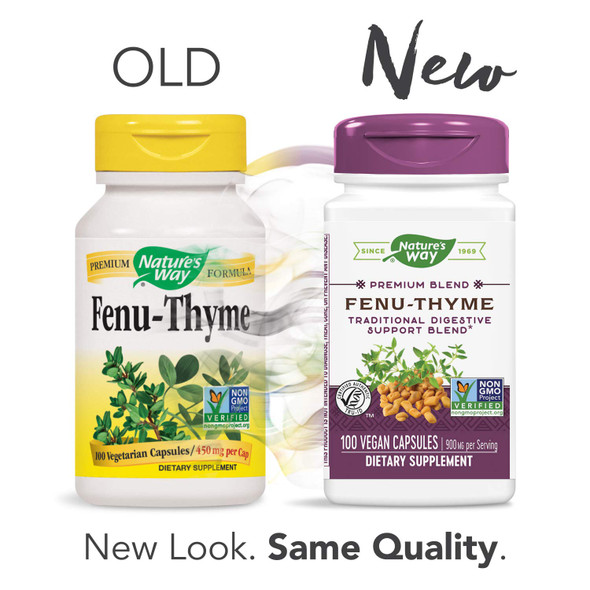 Natures Way, Fenugreek and Thyme, 100 Capsules (Packaging May Vary)2