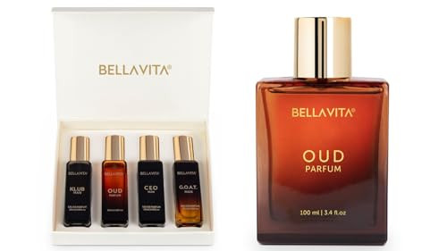 Bella Vita Luxury Mens Luxury Perfume Set 4 X Gifts For Menklub Oud Ceo Goat Perfumemasculine Woody Citrusy Aromatic Perfumes For Men plus 0.68 Fl. Oz. 3.4 Fl. Oz.