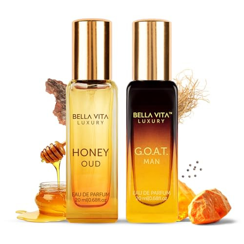 Bella Vita Luxury Bellavita Luxury Honey Oud And G.O.A.T Man Travel Size Edition Perfumelonglasting Mini Perfumesnotes Patchouli Honey Vetiver And Spicy Notespocket Size Perfume 20 Ml